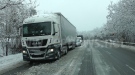 Движението на товарни автомобили към Русе е ограничено заради обилен снеговалеж