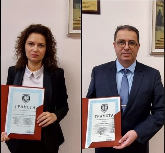 Прокурори от Окръжна прокуратура във Велико Търново бяха наградени от Иван Гешев за работа по конкретни досъдебни производства