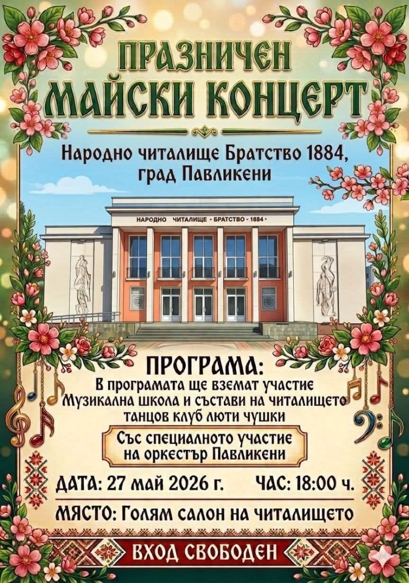 Предстоящи събития за периода 22 май – 1 юни в община Павликени