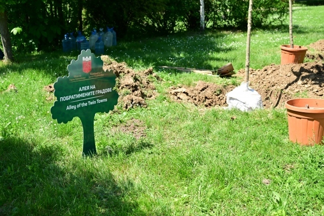 Алея на побратимените градове създадоха в Горна Оряховица